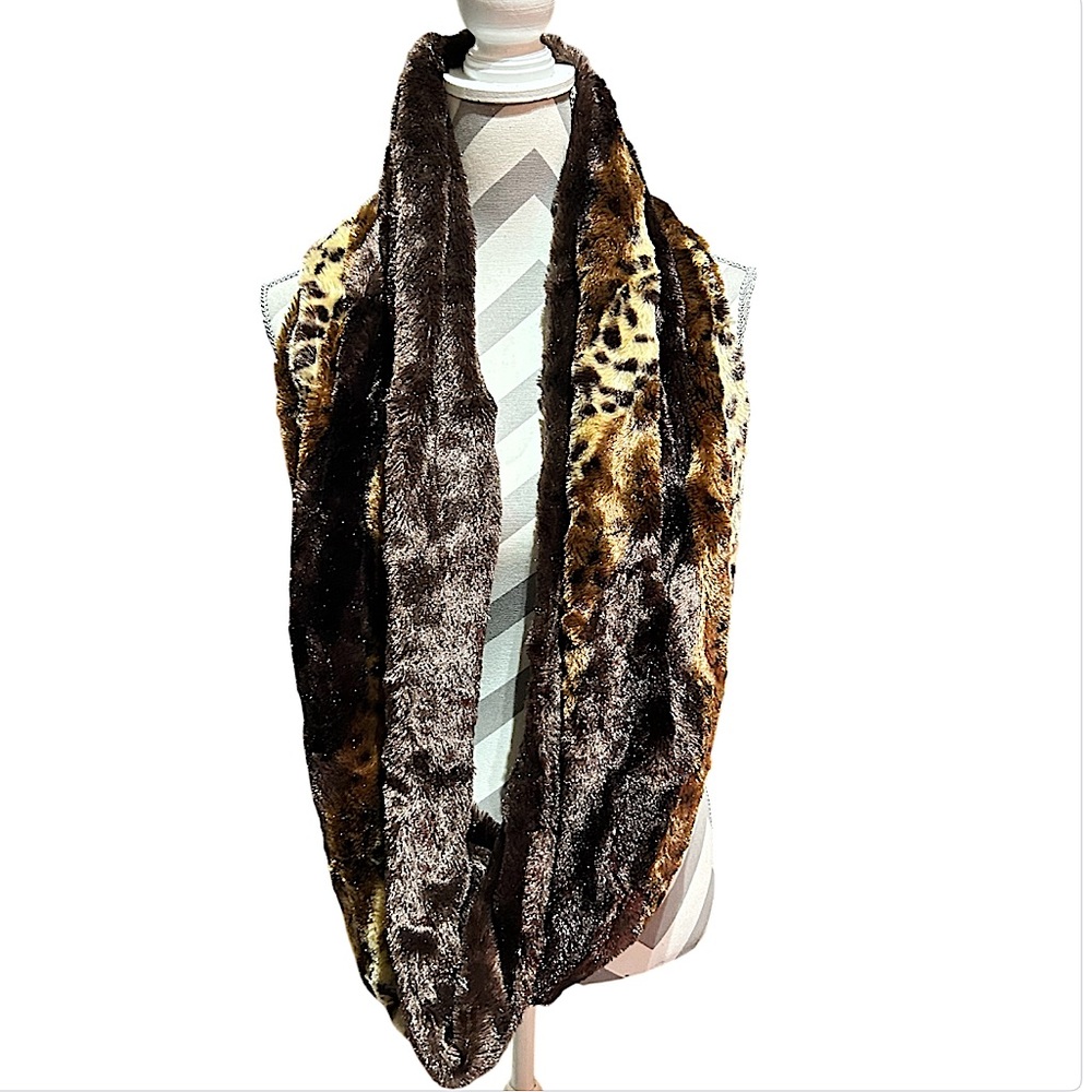 Faux Fur Animal Print Infinity Shoal